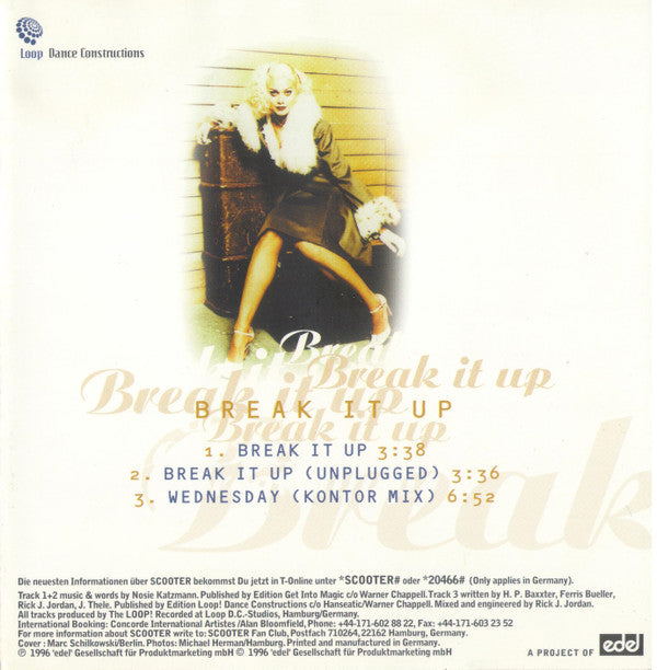 Scooter : Break It Up (CD, Maxi, spl)