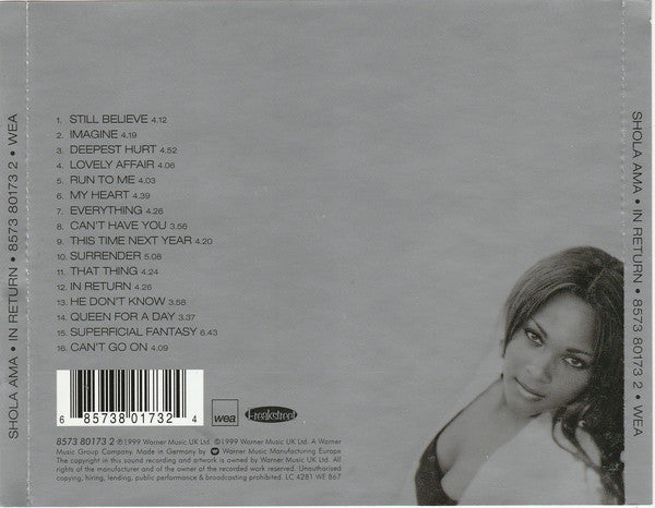 Shola Ama : In Return (CD, Album)