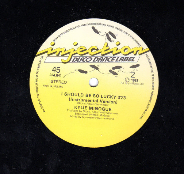 Kylie Minogue : I Should Be So Lucky (12")