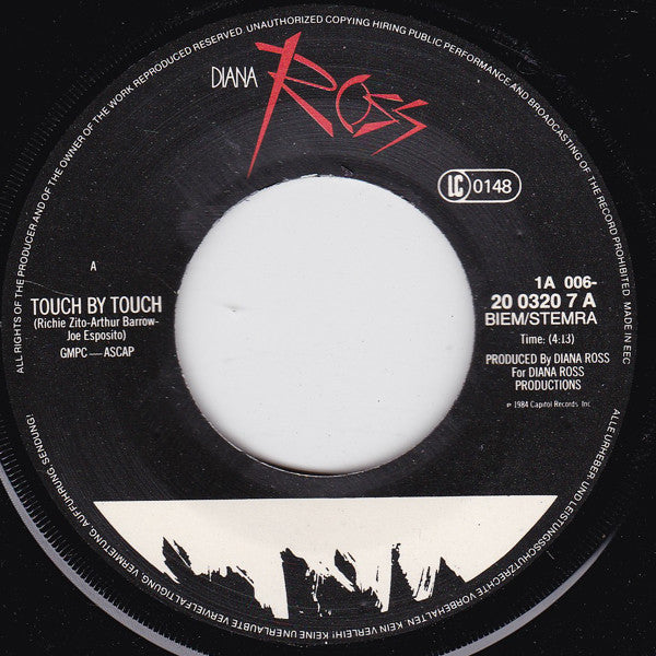 Diana Ross : Touch By Touch b/w Fight For It (7", Single)