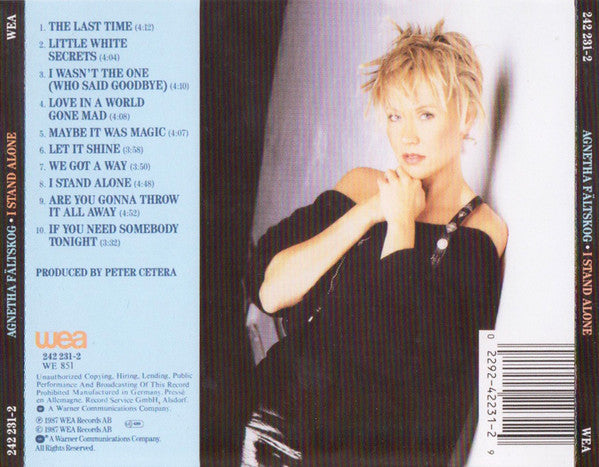 Agnetha Fältskog : I Stand Alone (CD, Album, RE, RP)