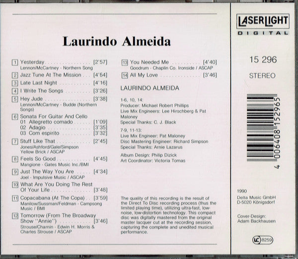 Laurindo Almeida : Virtuoso Guitar (CD, Comp)