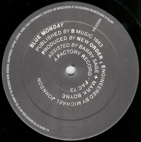 New Order : Blue Monday (12", RP)