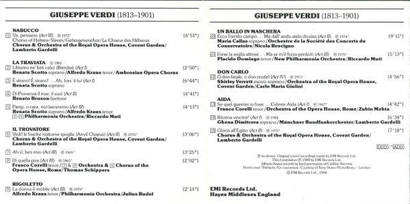 Giuseppe Verdi : Viva Verdi! Arias, Duets And Choruses (CD, Comp)