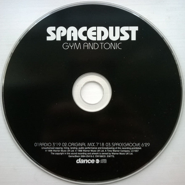 Spacedust : Gym And Tonic (Back Two, Three, Four, Five, Six, Seven, Eight) (CD, Single)