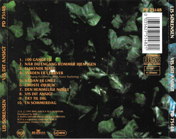 Lis Sørensen : Vis Dit Ansigt (CD, Album, Son)
