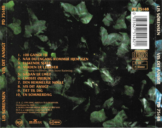 Lis Sørensen : Vis Dit Ansigt (CD, Album, Son)