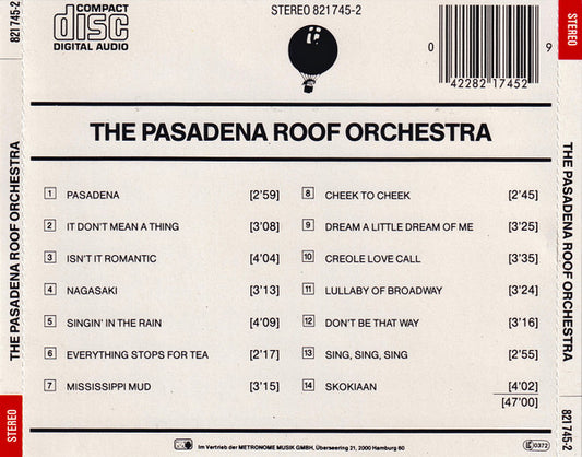 The Pasadena Roof Orchestra : The Pasadena Roof Orchestra (CD, Comp)