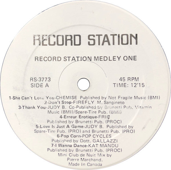 Various : Record Station Medley # 1 (12", Mixed)