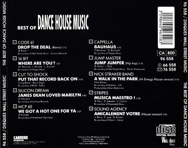 Various : Best Of Dance House Music (CD, Comp, Mixed)