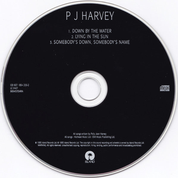 PJ Harvey : Down By The Water (CD, Single, PDO)