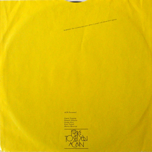 A Certain Ratio : I'd Like To See You Again (LP, Album)