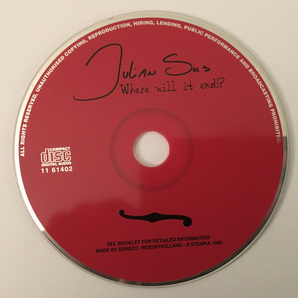 Julian Sas : Where Will It End!? (CD, Album)