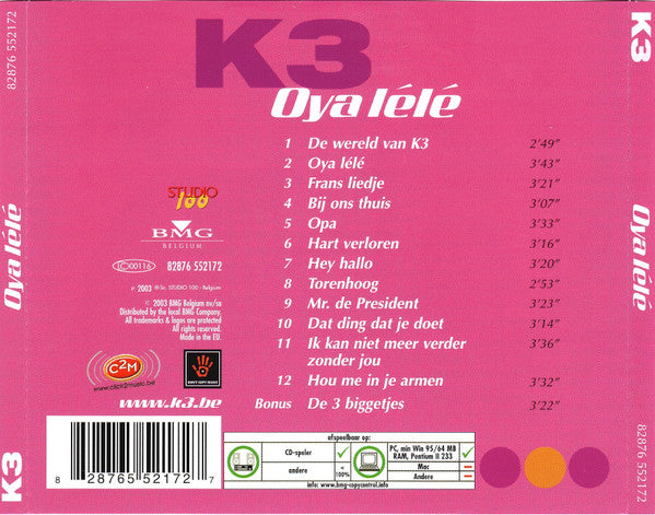 K3 : Oya Lélé (CD, Album, Copy Prot.)