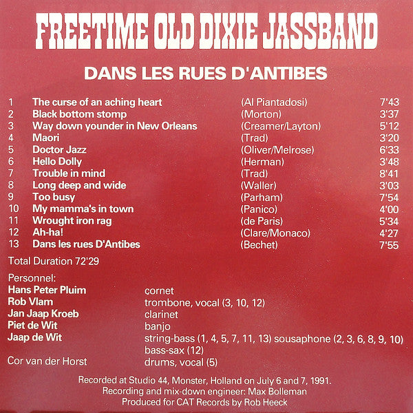 Freetime Old Dixie Jassband : Dans Les Rues D'Antibes (CD, Album)
