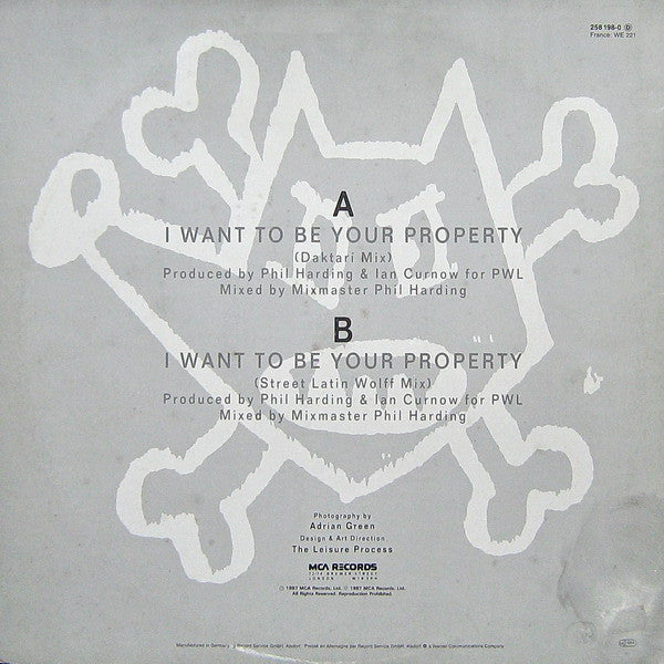 Blue Mercedes : I Want To Be Your Property (12")