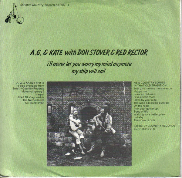 A.G. & Kate, Don Stover, Red Rector : My Ship Will Sail (7", Single)
