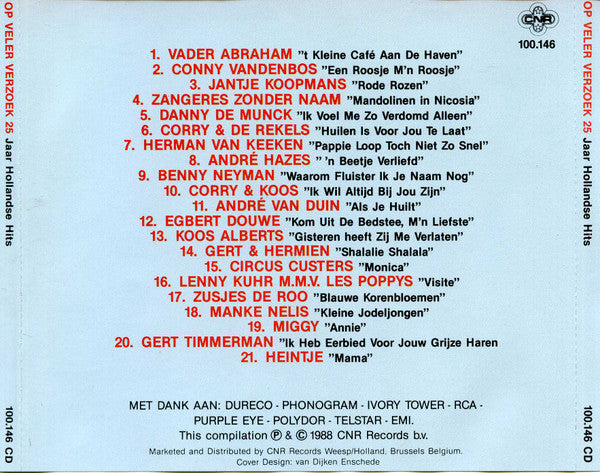 Various : Op Veler Verzoek 25 Jaar Hollandse Hits (CD, Comp)