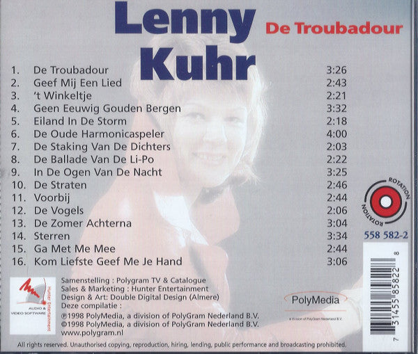 Lenny Kuhr : De Troubadour (CD, Comp)