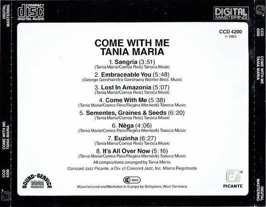 Tania Maria : Come With Me (CD, Album, RE)