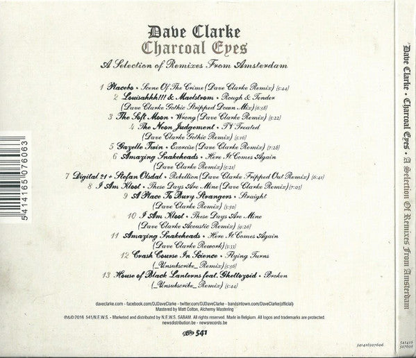 Dave Clarke : Charcoal Eyes • A Selection Of Remixes From Amsterdam (CD, Comp)