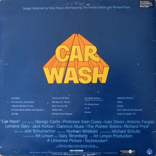 Norman Whitfield : Car Wash (Original Motion Picture Soundtrack) (2xLP, Album)