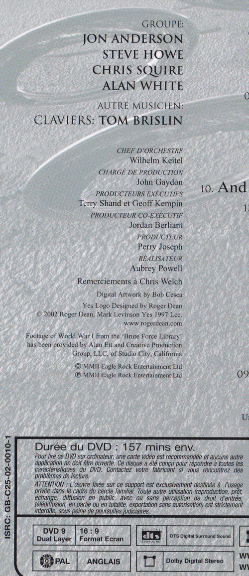 Yes : Symphonic Live (DVD-V, RE, Multichannel, PAL + CD, Album, RE)