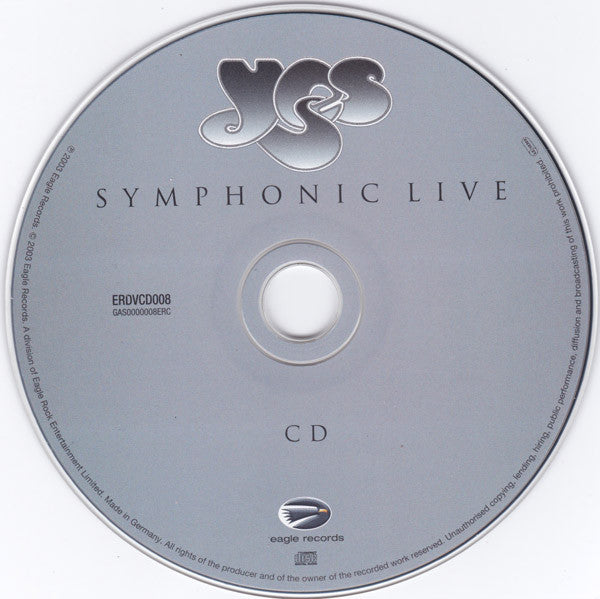 Yes : Symphonic Live (DVD-V, RE, Multichannel, PAL + CD, Album, RE)