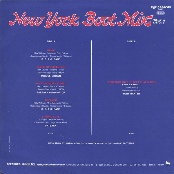 Various : New York Boot Mix Vol. 1 (12", P/Mixed)