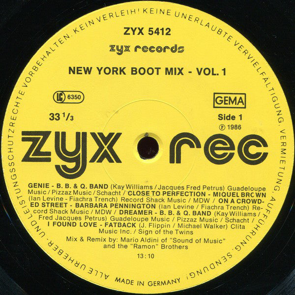 Various : New York Boot Mix Vol. 1 (12", P/Mixed)