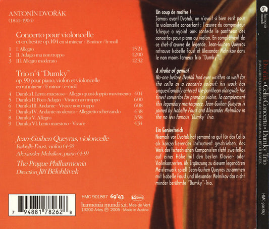 Antonín Dvořák - Jean-Guihen Queyras, Isabelle Faust, Alexander Melnikov, Prague Philharmonia, Jiří Bělohlávek : Cello Concerto ∙ Dumky Trio (CD, Album)
