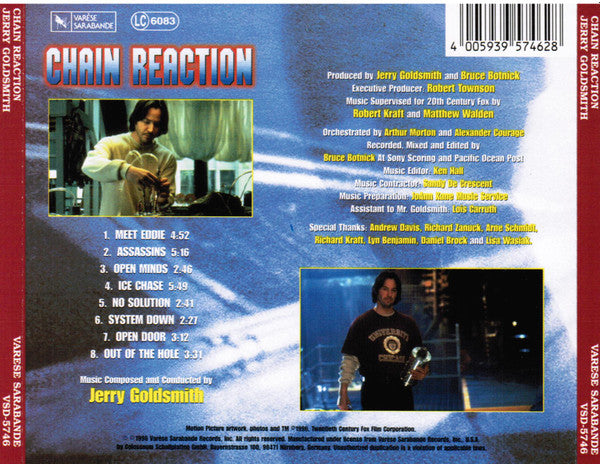 Jerry Goldsmith : Chain Reaction (Original Motion Picture Soundtrack) (CD, Album)