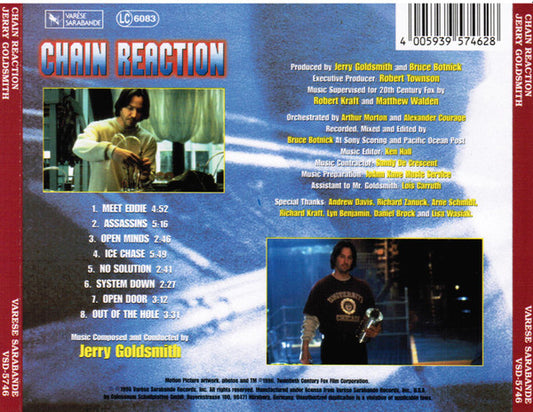 Jerry Goldsmith : Chain Reaction (Original Motion Picture Soundtrack) (CD, Album)