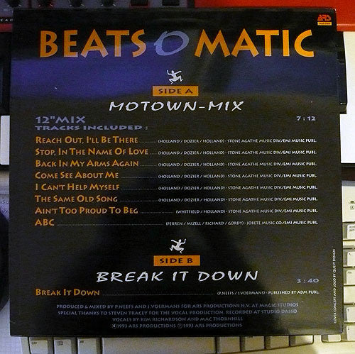 Beats-O-Matic : Motown Mix (12")