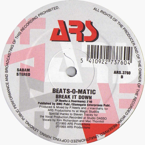 Beats-O-Matic : Motown Mix (12")