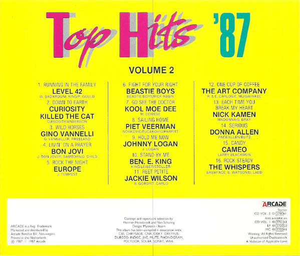 Various : Top Hits '87 Volume 2 (CD, Comp)
