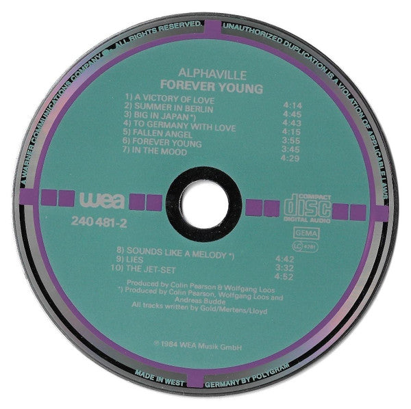 Alphaville : Forever Young (CD, Album, Tar)