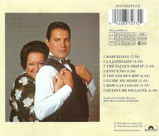 Freddie Mercury & Montserrat Caballé : Barcelona (CD, Album)