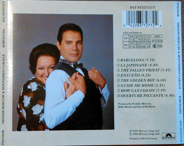 Freddie Mercury & Montserrat Caballé : Barcelona (CD, Album)