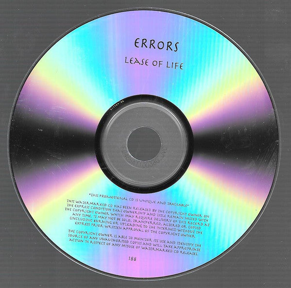 Errors : Lease Of Life (CDr, Album, Copy Prot., Promo)