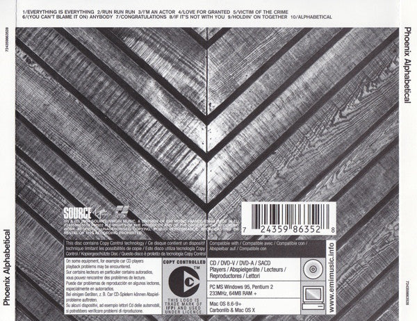 Phoenix : Alphabetical (CD, Album, Copy Prot.)