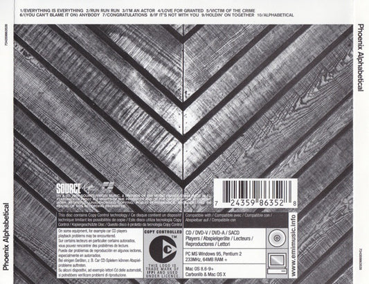 Phoenix : Alphabetical (CD, Album, Copy Prot.)