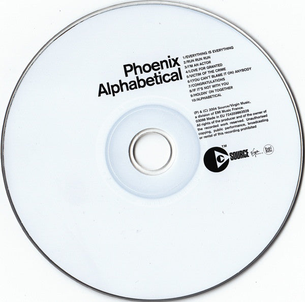Phoenix : Alphabetical (CD, Album, Copy Prot.)
