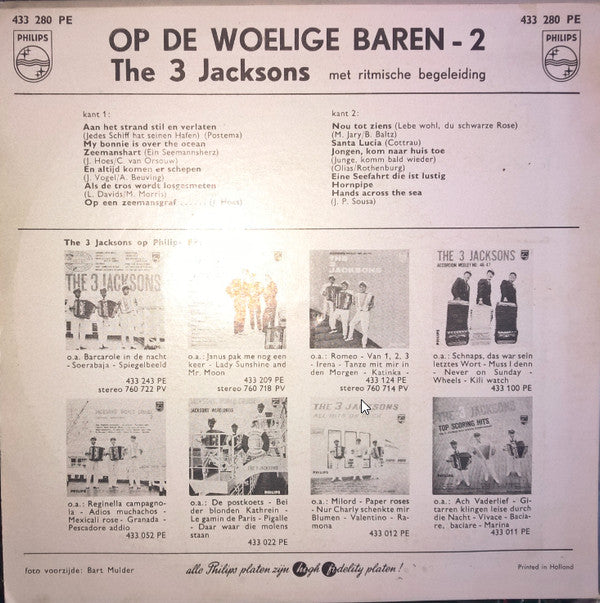 The 3 Jacksons : Op De Woelige Baren - 2 (7", EP, Mono)