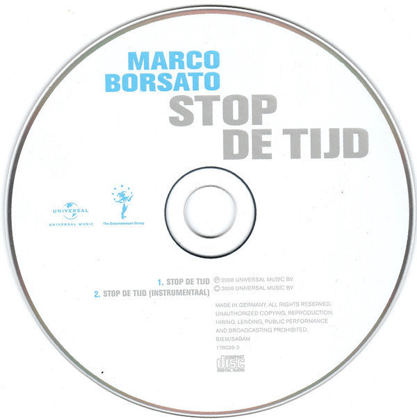 Marco Borsato : Stop De Tijd (CD, Single)