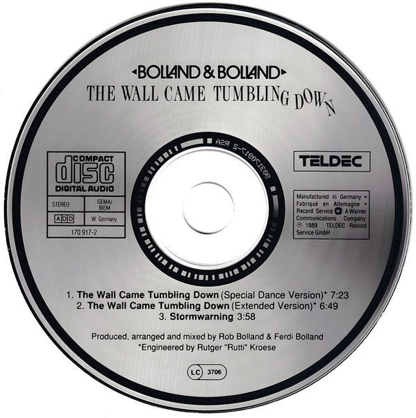 Bolland & Bolland : The Wall Came Tumbling Down (CD, Maxi)