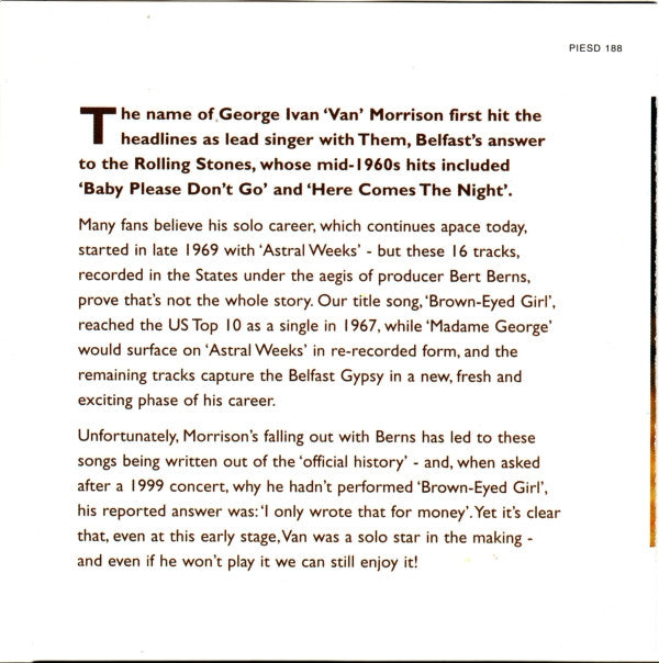 Van Morrison : Brown Eyed Girl (CD, Comp)