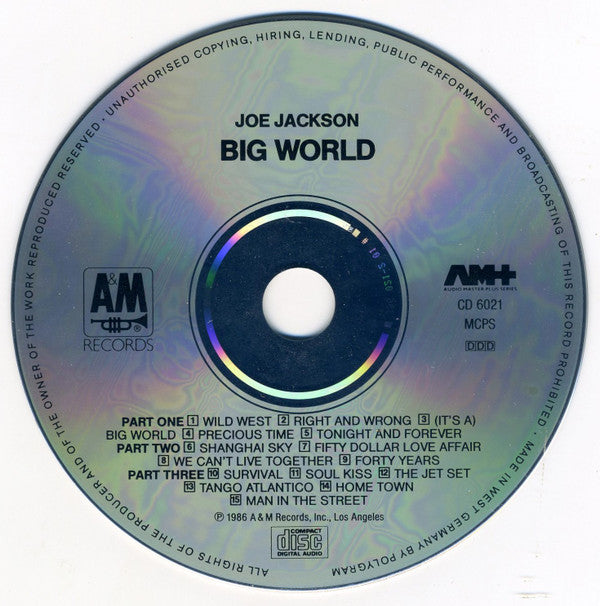 Joe Jackson : Big World (CD, Album)
