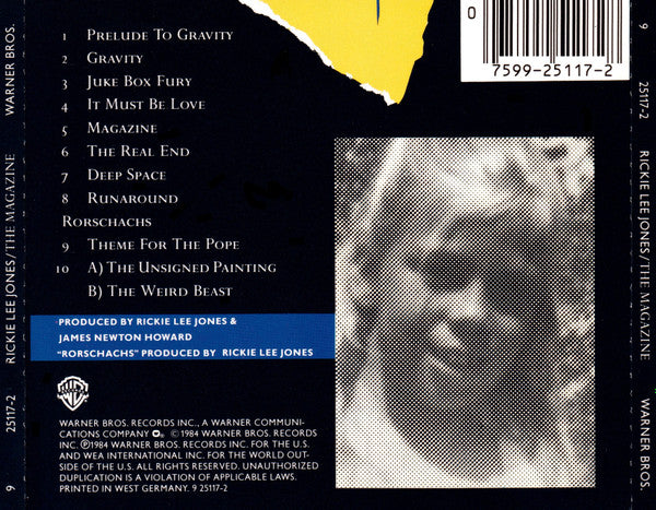 Rickie Lee Jones : The Magazine (CD, Album, Tar)