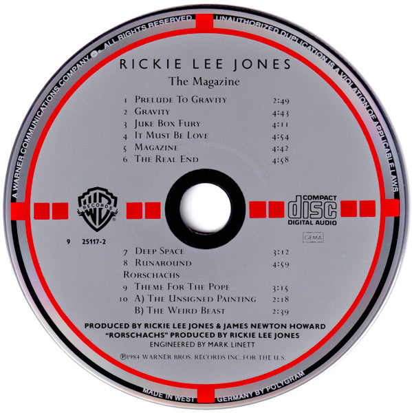 Rickie Lee Jones : The Magazine (CD, Album, Tar)